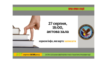 Збори для батьків осіб, які вступили до ліцею